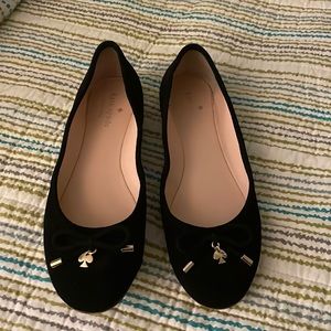 Kate Spade Willa Ballet flats black suede